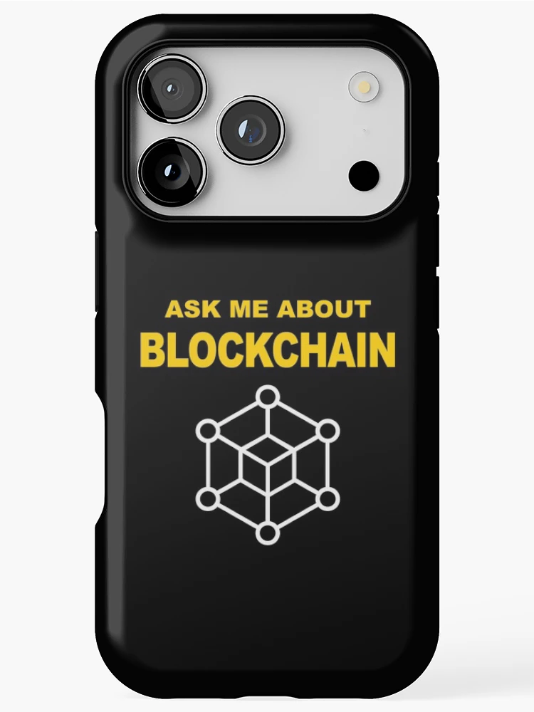 Thumbnail 1 of 4, iPhone Case, Ask Me About Blockchain, Blockchain Developer, Cryptocurrency, Software Engineer, Computer Science, Fullstack Developer, Programming Humor, Dark designed and sold by Max-Wear.