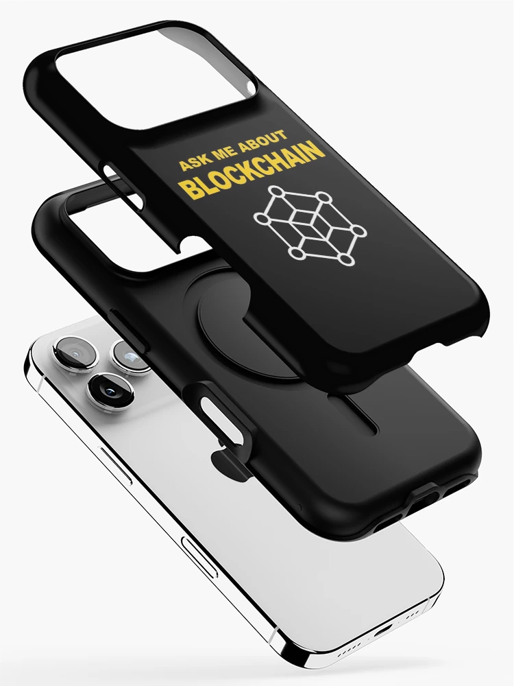 Thumbnail 2 of 4, iPhone Case, Ask Me About Blockchain, Blockchain Developer, Cryptocurrency, Software Engineer, Computer Science, Fullstack Developer, Programming Humor, Dark designed and sold by Max-Wear.
