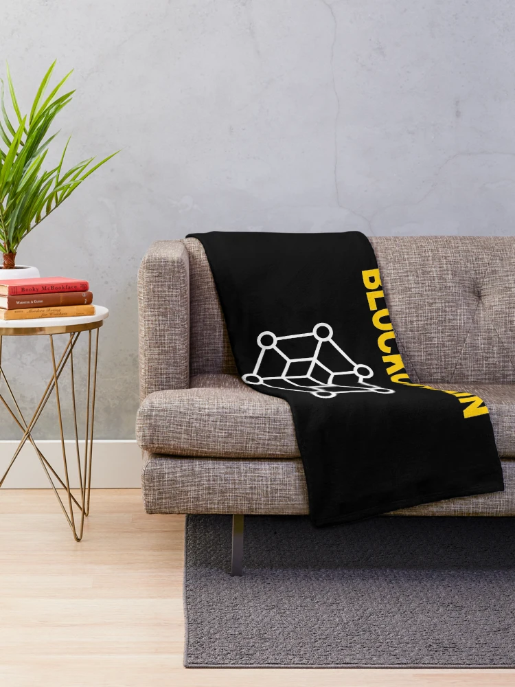 Thumbnail 2 of 6, Throw Blanket, Ask Me About Blockchain, Blockchain Developer, Cryptocurrency, Software Engineer, Computer Science, Fullstack Developer, Programming Humor, Dark designed and sold by Max-Wear.