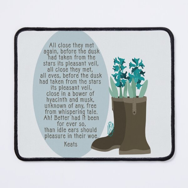 Item preview, John Keats A Bower of Hyacinth designed and sold by Krystal Thomas.