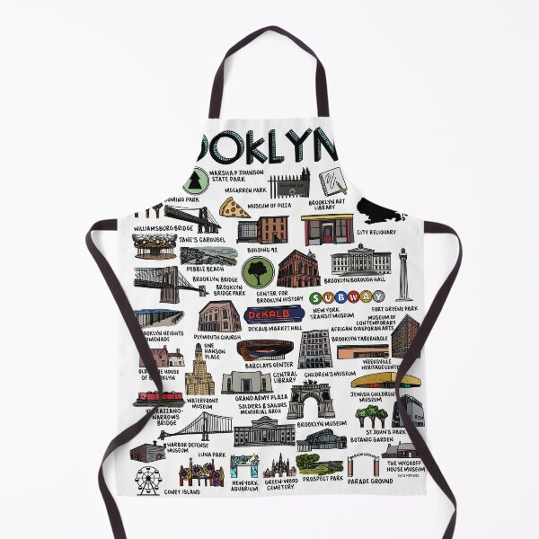Item preview, Brooklyn NY Map  designed and sold by fiberandgloss.