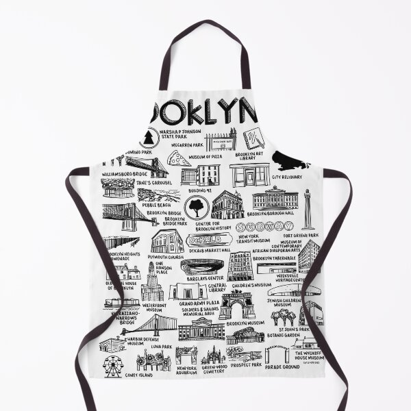 Item preview, Brooklyn NY Map  designed and sold by fiberandgloss.