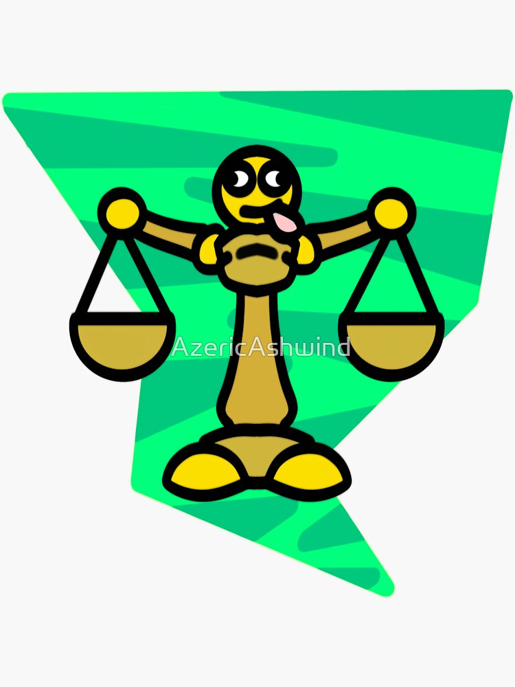 "Goofy Zodiac Series Libra" Sticker by AzericAshwind Redbubble