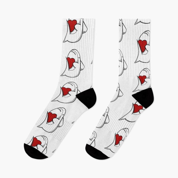 Item preview, Shark Heart (outline, shade, red heart) designed and sold by KayHye.