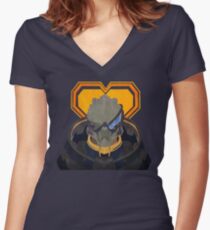N7 Keep - Garrus Women's Fitted V-Neck T-Shirt