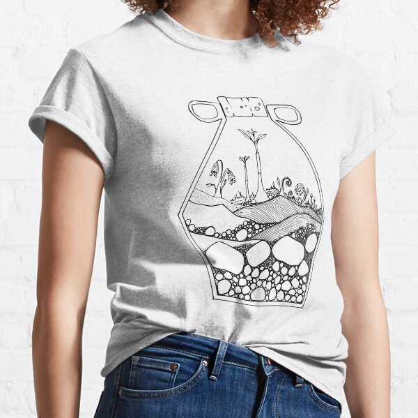 Geometric Terrarium (black) Classic T-Shirt