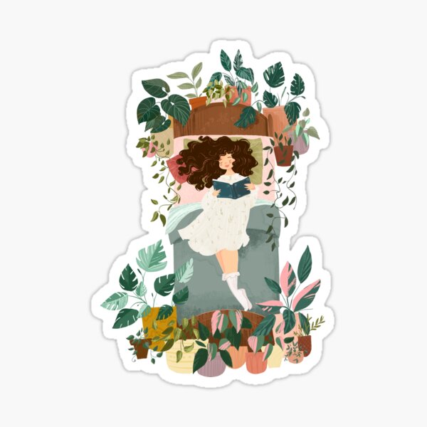 Plants and Pages Sticker