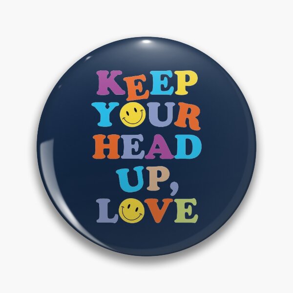 Item preview, KEEP YOUR HEAD UP, LOVE (v. navy) designed and sold by HaiLeesDesign.