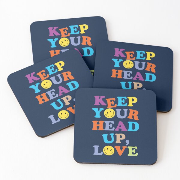Item preview, KEEP YOUR HEAD UP, LOVE (v. navy) designed and sold by HaiLeesDesign.