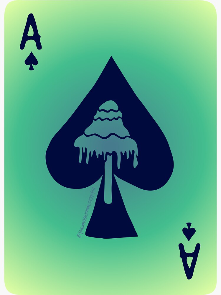 "Ace of Spades Card" Sticker for Sale by MushroomCryptid Redbubble