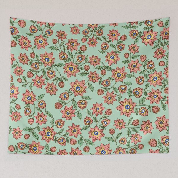 Item preview, Evil Eye Floral in Green designed and sold by MissJades.