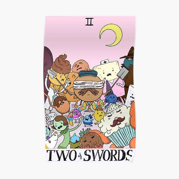 Candy Citizens as 2 of Swords tarot design Poster