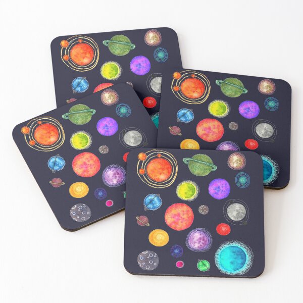 Item preview, Watercolour Planets Print designed and sold by Rachael Brearton.