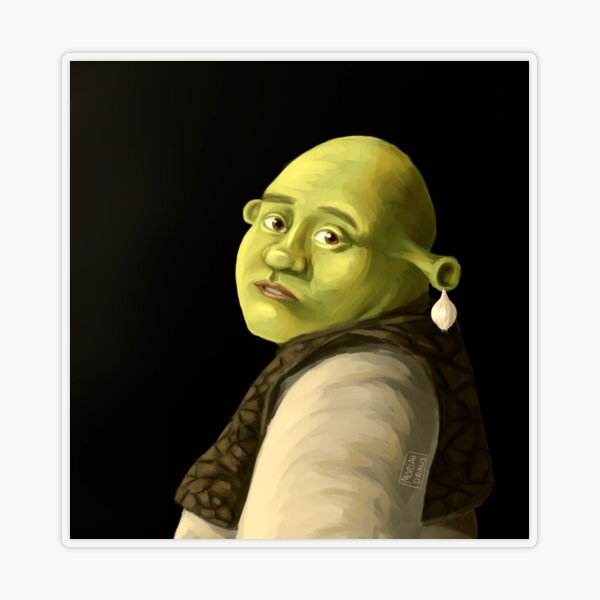 shrek is life t pose  Sticker for Sale by chongca