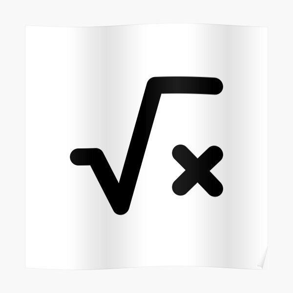 square-root-square-root-icon-mathematics-poster-by-miotiny-redbubble