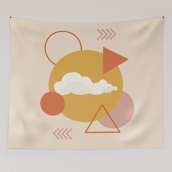 Item preview, Cloud with Retro Colors and Shapes designed and sold by cerenalkan.