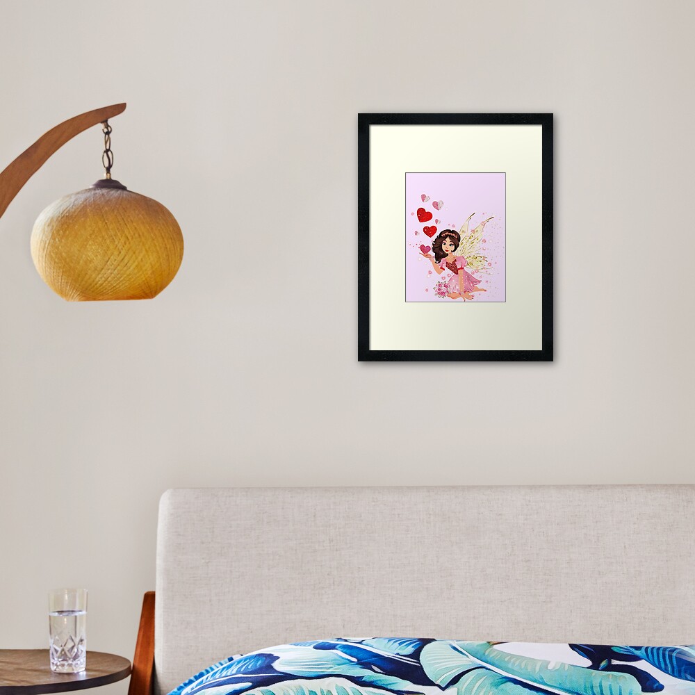 Gigi and the Magical Fairy Hearts™ Framed Art Print