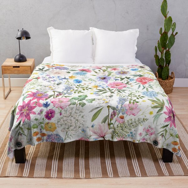 Item preview, Colorful Spring Floral Pattern with White Background designed and sold by linime1984.