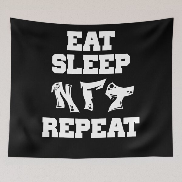 Item preview, Eat Sleep NFT Repeat Crypto Funny Saying  designed and sold by Tema EL.
