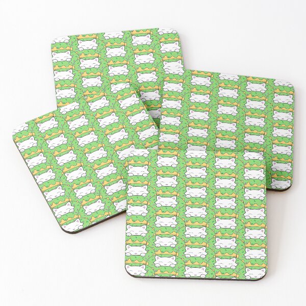 Item preview, Cute Cat Eating a Donut Pattern designed and sold by Purr95.
