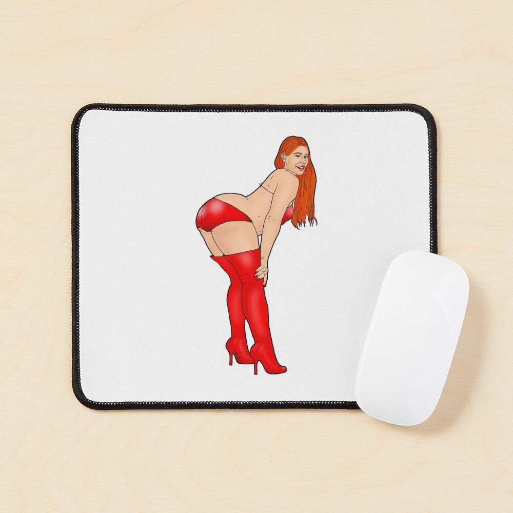 PAWG Pin-Up Naked in Red Fetish Outfit Poster by PinUpsandPulp | Redbubble