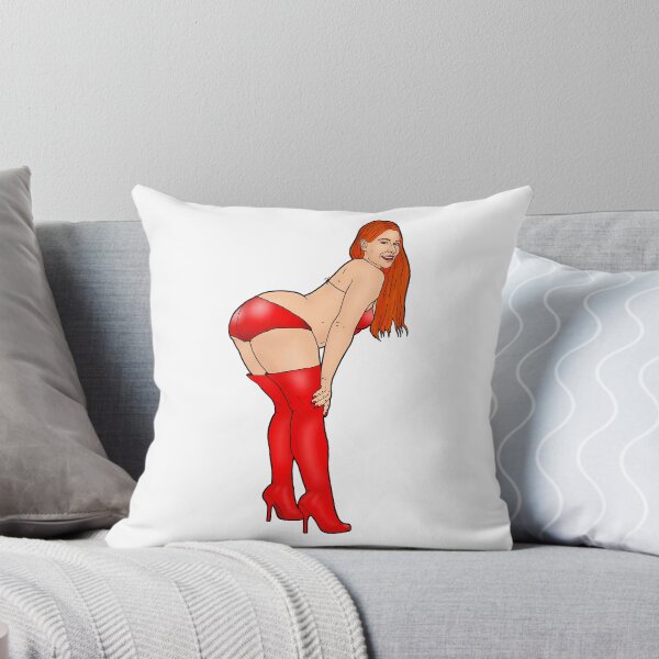 Item preview, PAWG Pin-Up Naked in Red Fetish Outfit designed and sold by PinUpsandPulp.