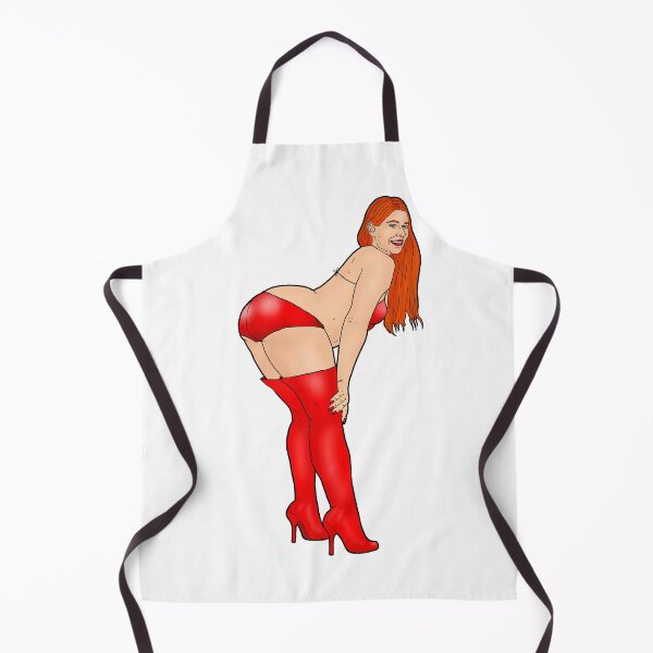 Item preview, PAWG Pin-Up Naked in Red Fetish Outfit designed and sold by PinUpsandPulp.