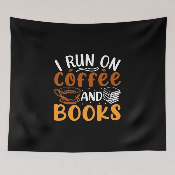 Item preview, i run on coffee and books for readers and coffee lovers designed and sold by lelixart.
