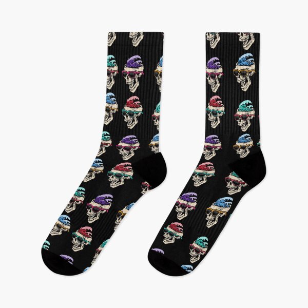 Item preview, Trippy Four Skull Wave Brain Colorful Cartoon Pattern  designed and sold by LADistrictGarb.