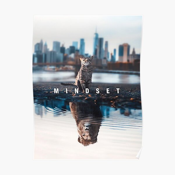 Mindset Cat/Lion (New York City) Poster