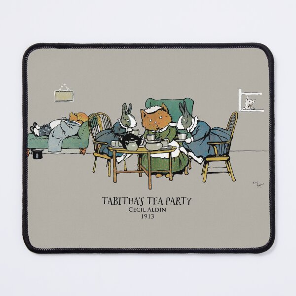 Item preview, Cecil Aldin: Tabitha's Tea Party designed and sold by ebrawne.