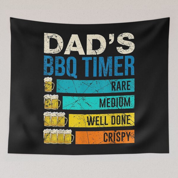 Item preview, Mens Papa BBQ Grill Timer Beer and Steak Gift Saying Father's Day designed and sold by JamesJenkinn.