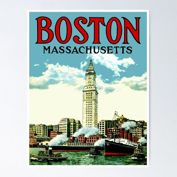 Item preview, BOSTON : Vintage 1934 Travel Advertising Print designed and sold by posterbobs.
