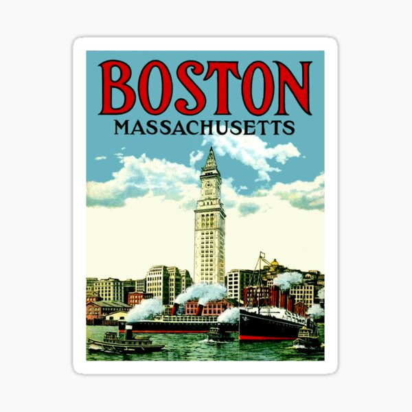 Item preview, BOSTON : Vintage 1934 Travel Advertising Print designed and sold by posterbobs.