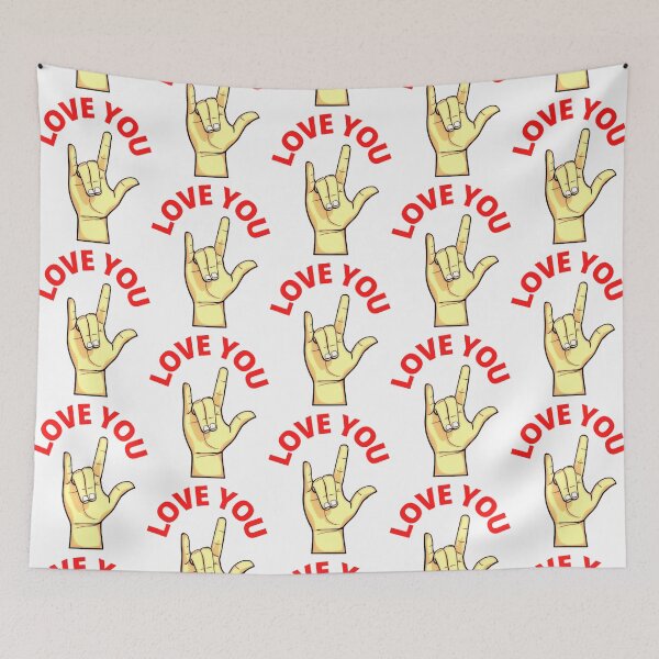 Item preview, SIGN LANGUAGE-LOVE YOU-HAND GESTURE-COMMUNICATE EMOTIONS designed and sold by MrCreativeArts.