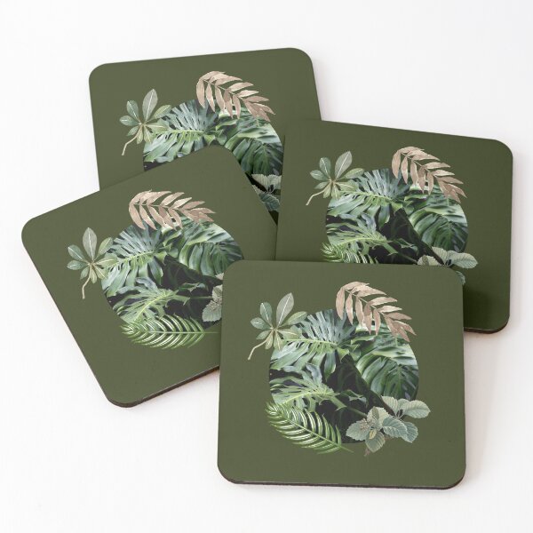 Item preview, Monstera House Plants In Circle Framed By Leaves Design designed and sold by EarthArtDesigns.
