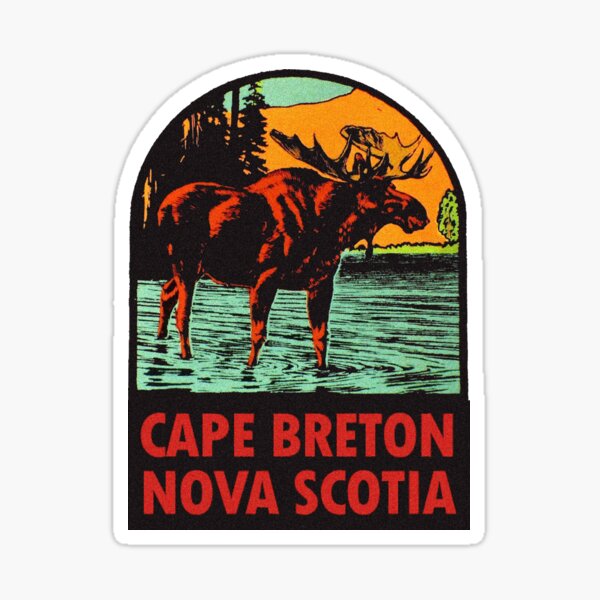 Cape Breton Nova Scotia Canada Vintage Travel Decal Sticker
