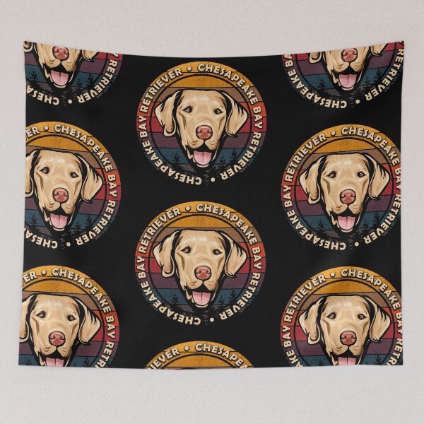Item preview, Chesapeake bay retriever distressed sunset retro dog face design designed and sold by SamRVstore.