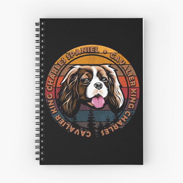 Item preview, cavalier king Charles distressed sunset retro dog face design designed and sold by SamRVstore.