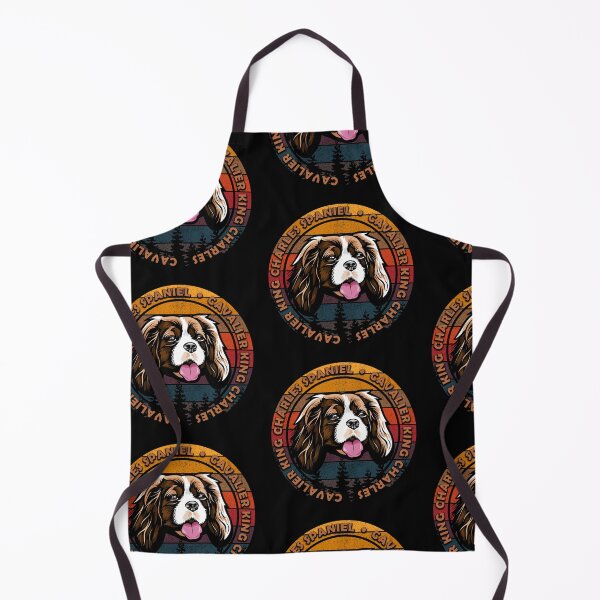 Item preview, cavalier king Charles distressed sunset retro dog face design designed and sold by SamRVstore.