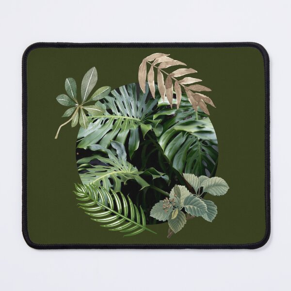 Item preview, Monstera House Plants In Circle Framed By Leaves Design designed and sold by EarthArtDesigns.