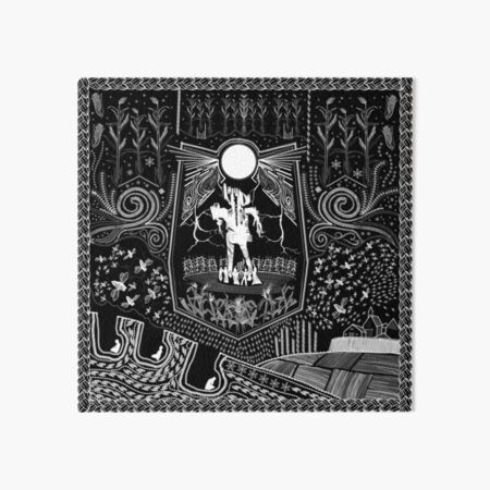 Spooky folk horror tapestry-style artwork for What Crooked Roots Art Board Print