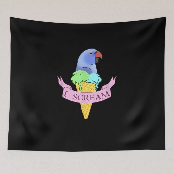 Item preview, I scream Birb Memes Alexandrine Ice cream Violet Ringneck T-Shirt designed and sold by mantikzrchay.