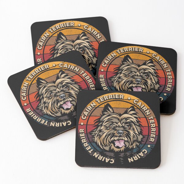 Item preview, Cairn Terrier distressed sunset retro dog face design designed and sold by SamRVstore.