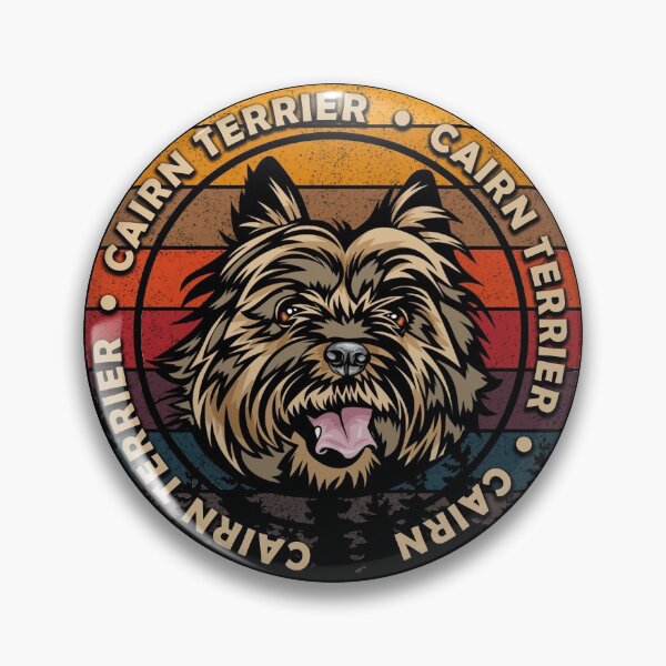 Item preview, Cairn Terrier distressed sunset retro dog face design designed and sold by SamRVstore.