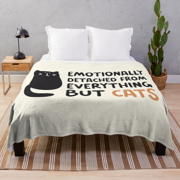 Item preview, Emotionally Detached From Everything But Cats, Funny Saying designed and sold by Artestygraphic.