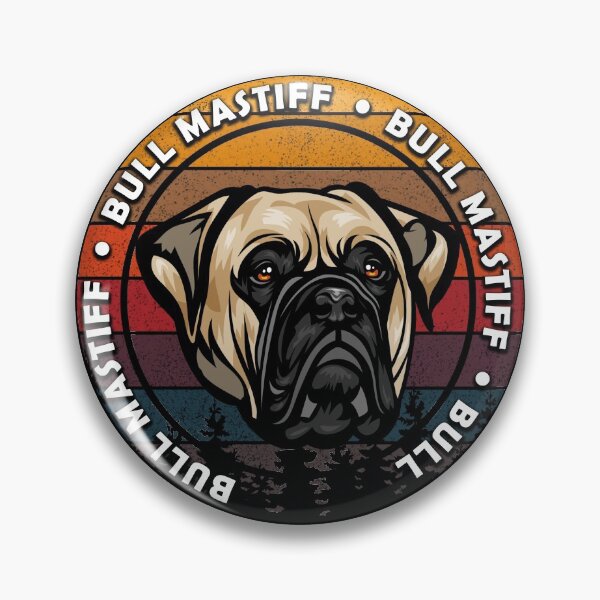 Item preview, Bull mastiff distressed sunset retro dog face design designed and sold by SamRVstore.
