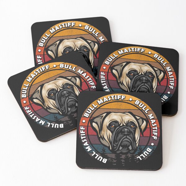 Item preview, Bull mastiff distressed sunset retro dog face design designed and sold by SamRVstore.