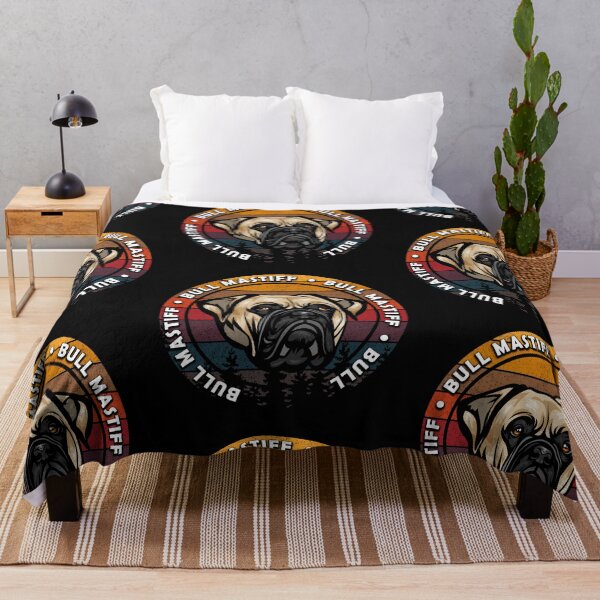 Item preview, Bull mastiff distressed sunset retro dog face design designed and sold by SamRVstore.