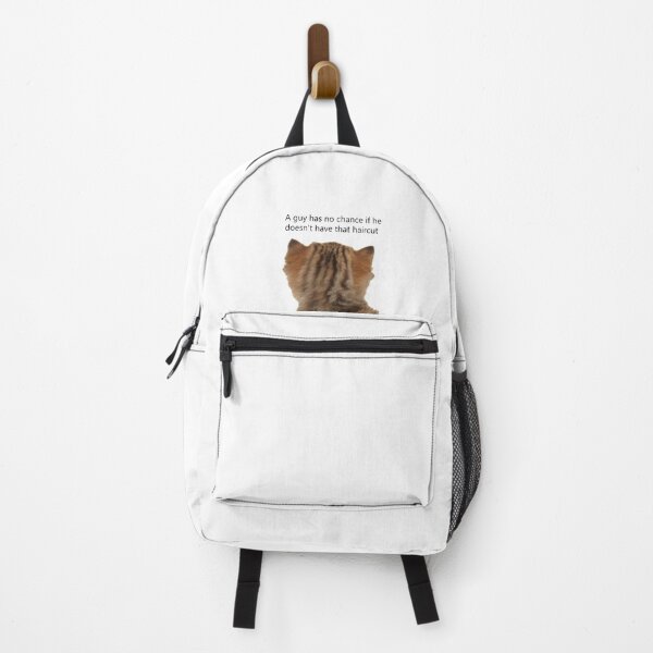 Item preview, Cat meme (A guy has no chance if he doesn't have that haircut) designed and sold by Picart-jpeg.